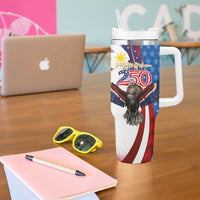 Philippines and United States Semiquincentennial Tumbler With Handle Eagle and National Flag Style LT03 - Polynesian Pride