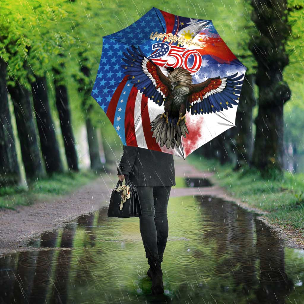 Philippines and United States Semiquincentennial Umbrella Eagle and National Flag Style LT03 - Polynesian Pride