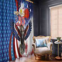 Philippines and United States Semiquincentennial Window Curtain Eagle and National Flag Style