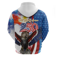 Philippines and United States Semiquincentennial Zip Hoodie Eagle and National Flag Style LT03 - Polynesian Pride