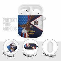 American Samoa and United States Semiquincentennial AirPods Case Bald Eagle with National Flag Style LT03 - Polynesian Pride