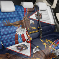 American Samoa and United States Semiquincentennial Back Car Seat Cover Bald Eagle with National Flag Style LT03 - Polynesian Pride
