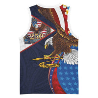 American Samoa and United States Semiquincentennial Basketball Jersey Bald Eagle with National Flag Style LT03 - Polynesian Pride