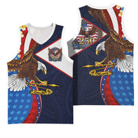 American Samoa and United States Semiquincentennial Basketball Jersey Bald Eagle with National Flag Style LT03 - Polynesian Pride