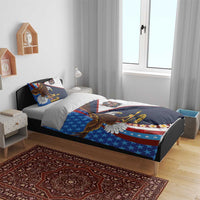 American Samoa and United States Semiquincentennial Bedding Set Bald Eagle with National Flag Style LT03 - Polynesian Pride