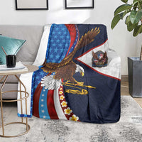 American Samoa and United States Semiquincentennial Blanket Bald Eagle with National Flag Style LT03 - Polynesian Pride