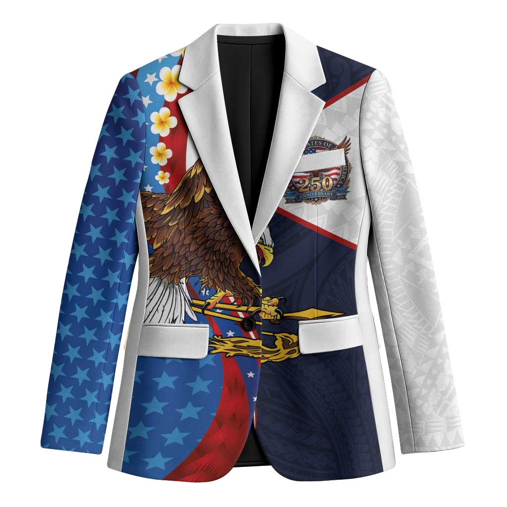 American Samoa and United States Semiquincentennial Blazer Bald Eagle with National Flag Style LT03 Unisex Multicolor - Polynesian Pride