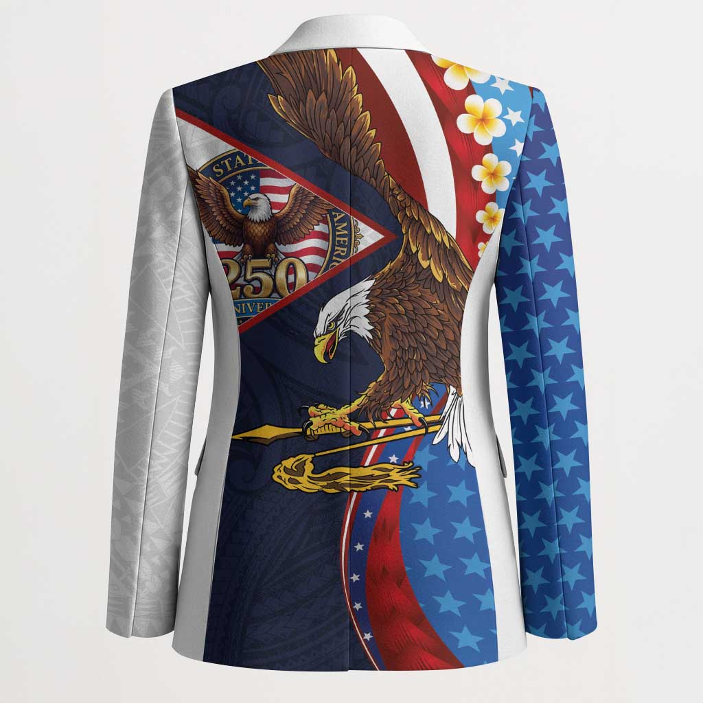 American Samoa and United States Semiquincentennial Blazer Bald Eagle with National Flag Style LT03 - Polynesian Pride