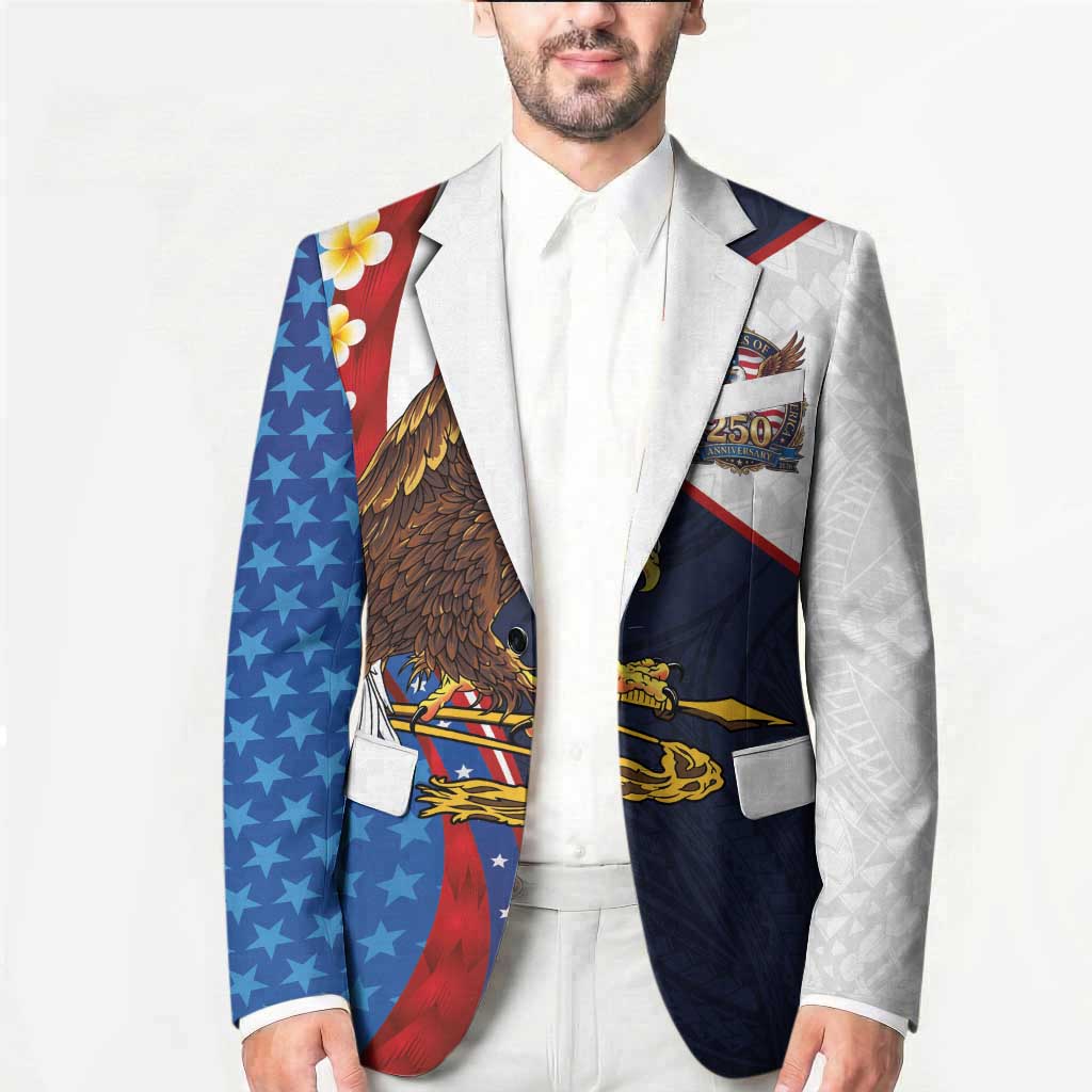 American Samoa and United States Semiquincentennial Blazer Bald Eagle with National Flag Style LT03 - Polynesian Pride