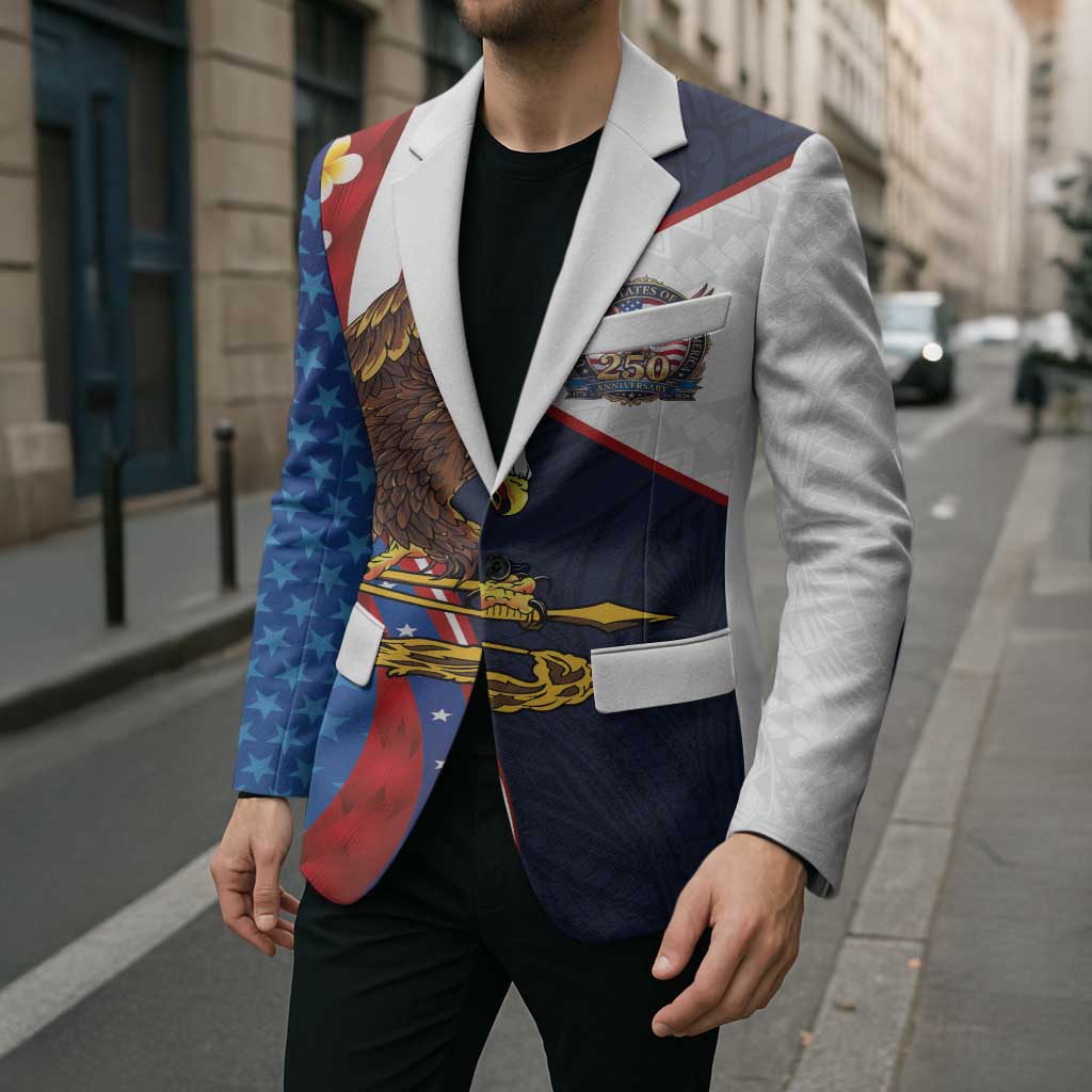 American Samoa and United States Semiquincentennial Blazer Bald Eagle with National Flag Style LT03 - Polynesian Pride