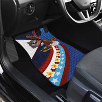 American Samoa and United States Semiquincentennial Car Mats Bald Eagle with National Flag Style LT03 - Polynesian Pride