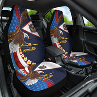 American Samoa and United States Semiquincentennial Car Seat Cover Bald Eagle with National Flag Style LT03 One Size Multicolor - Polynesian Pride