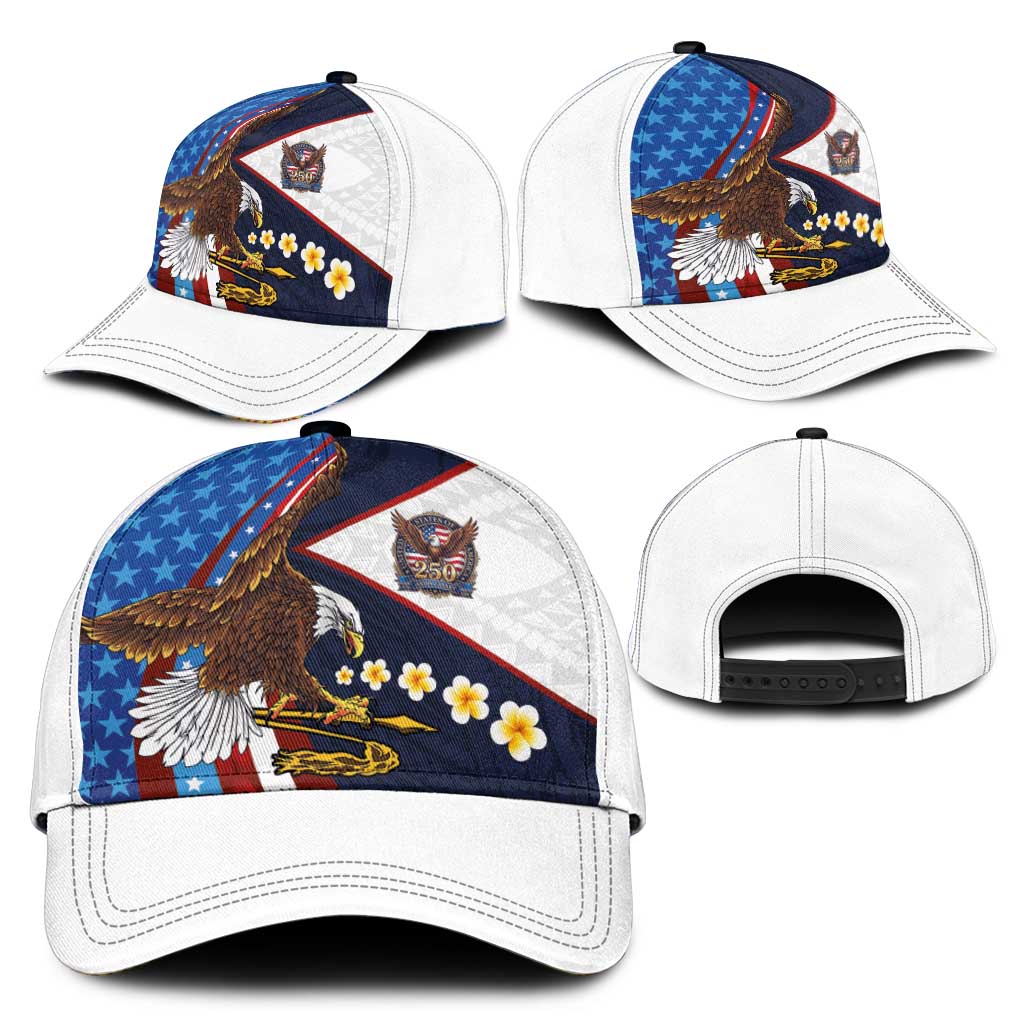 American Samoa and United States Semiquincentennial Classic Cap Bald Eagle with National Flag Style LT03 - Polynesian Pride