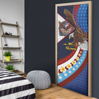 American Samoa and United States Semiquincentennial Door Cover Bald Eagle with National Flag Style LT03 - Polynesian Pride