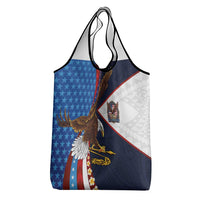 American Samoa and United States Semiquincentennial Grocery Bag Bald Eagle with National Flag Style LT03 - Polynesian Pride