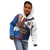 American Samoa and United States Semiquincentennial Kid Hoodie Bald Eagle with National Flag Style LT03 - Polynesian Pride
