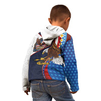 American Samoa and United States Semiquincentennial Kid Hoodie Bald Eagle with National Flag Style LT03 - Polynesian Pride