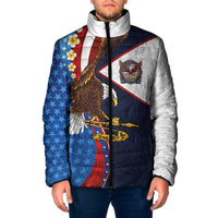 American Samoa and United States Semiquincentennial Padded Jacket Bald Eagle with National Flag Style