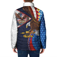 American Samoa and United States Semiquincentennial Padded Jacket Bald Eagle with National Flag Style