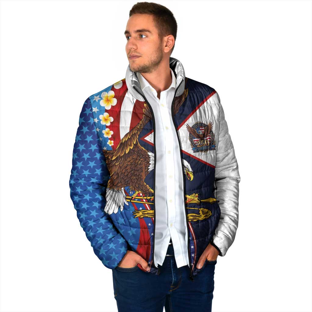 American Samoa and United States Semiquincentennial Padded Jacket Bald Eagle with National Flag Style
