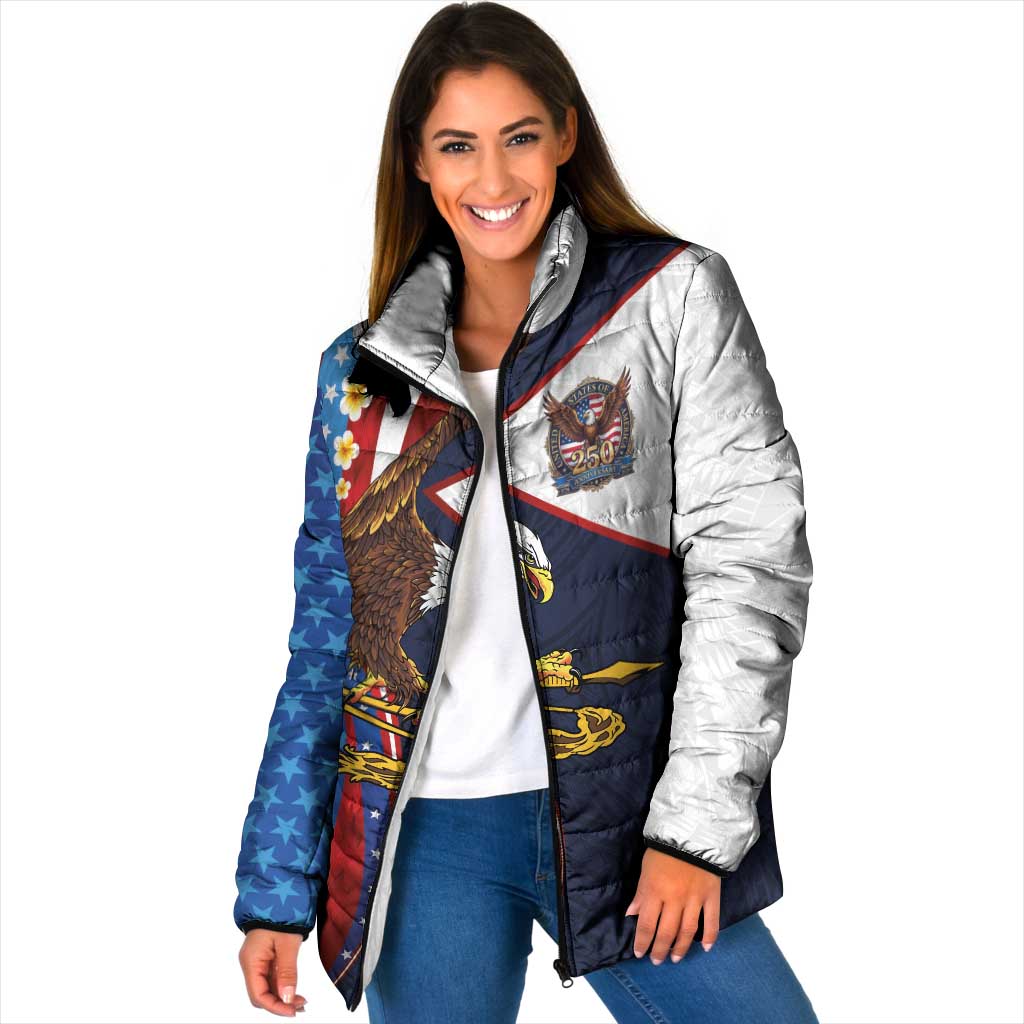American Samoa and United States Semiquincentennial Padded Jacket Bald Eagle with National Flag Style