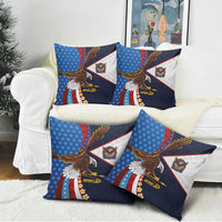 American Samoa and United States Semiquincentennial Pillow Cover Bald Eagle with National Flag Style LT03 - Polynesian Pride
