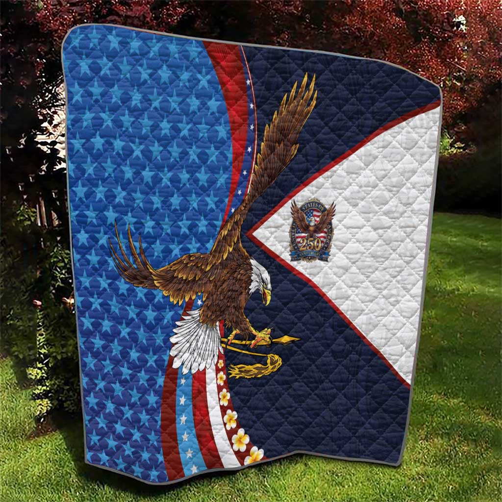 American Samoa and United States Semiquincentennial Quilt Bald Eagle with National Flag Style LT03 - Polynesian Pride