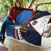 American Samoa and United States Semiquincentennial Quilt Bald Eagle with National Flag Style LT03 - Polynesian Pride