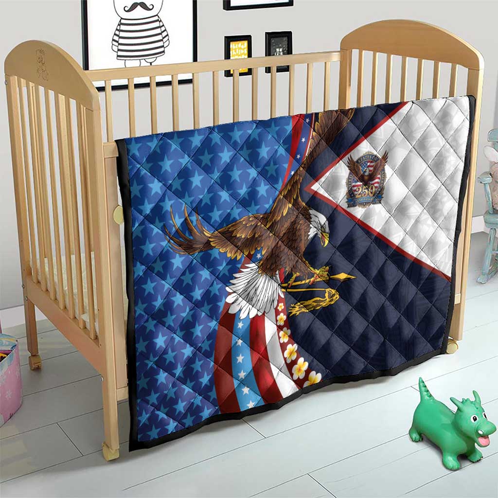 American Samoa and United States Semiquincentennial Quilt Bald Eagle with National Flag Style LT03 - Polynesian Pride