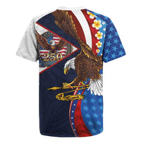 American Samoa and United States Semiquincentennial Rugby Jersey Bald Eagle with National Flag Style LT03 - Polynesian Pride