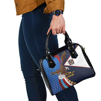 American Samoa and United States Semiquincentennial Shoulder Handbag Bald Eagle with National Flag Style LT03 - Polynesian Pride