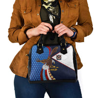 American Samoa and United States Semiquincentennial Shoulder Handbag Bald Eagle with National Flag Style LT03 - Polynesian Pride