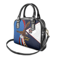 American Samoa and United States Semiquincentennial Shoulder Handbag Bald Eagle with National Flag Style LT03 - Polynesian Pride