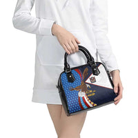 American Samoa and United States Semiquincentennial Shoulder Handbag Bald Eagle with National Flag Style LT03 - Polynesian Pride
