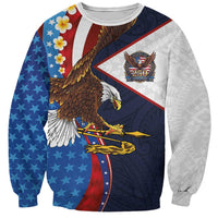 American Samoa and United States Semiquincentennial Sweatshirt Bald Eagle with National Flag Style