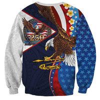 American Samoa and United States Semiquincentennial Sweatshirt Bald Eagle with National Flag Style
