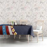American Samoa and United States Semiquincentennial Tablecloth Bald Eagle with National Flag Style LT03 - Polynesian Pride
