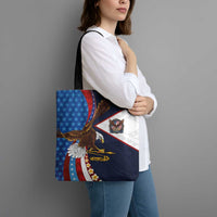 American Samoa and United States Semiquincentennial Tote Bag Bald Eagle with National Flag Style LT03 - Polynesian Pride