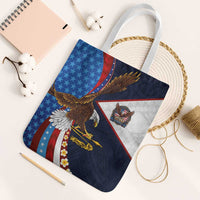 American Samoa and United States Semiquincentennial Tote Bag Bald Eagle with National Flag Style LT03 White Strap One Size Multicolor - Polynesian Pride