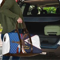 American Samoa and United States Semiquincentennial Travel Bag Bald Eagle with National Flag Style LT03 - Polynesian Pride