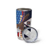 American Samoa and United States Semiquincentennial Tumbler Cup Bald Eagle with National Flag Style LT03 - Polynesian Pride