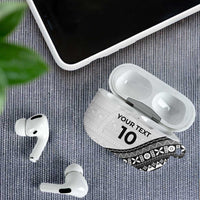 Custom Fijian Rugby AirPods Case Tapa Pattern and Palm Tree Tribal