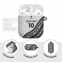Custom Fijian Rugby AirPods Case Tapa Pattern and Palm Tree Tribal