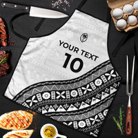 Custom Fijian Rugby Apron Tapa Pattern and Palm Tree Tribal LT03 White - Polynesian Pride