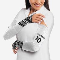 Custom Fijian Rugby Arm Sleeves Tapa Pattern and Palm Tree Tribal LT03 - Polynesian Pride