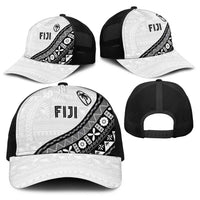 Fijian Rugby Baseball Net Cap Tapa Pattern and Palm Tree Tribal LT03 - Polynesian Pride