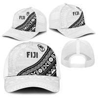 Fijian Rugby Baseball Net Cap Tapa Pattern and Palm Tree Tribal LT03 - Polynesian Pride
