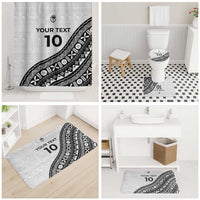 Custom Fijian Rugby Bathroom Set Tapa Pattern and Palm Tree Tribal LT03 - Polynesian Pride