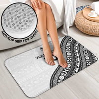 Custom Fijian Rugby Bathroom Set Tapa Pattern and Palm Tree Tribal LT03 - Polynesian Pride