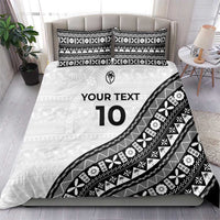 Custom Fijian Rugby Bedding Set Tapa Pattern and Palm Tree Tribal LT03 - Polynesian Pride